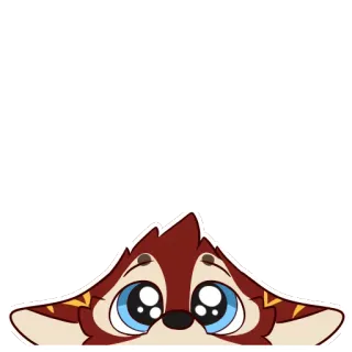 😶 5a987a43 животное, наклейка, милый, глаза, мультяшный, пушистый, подглядывает telegram sticker