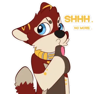 😖 883acd85 SHHH. NO MORE. тссс, хватит, тишина, тихо, мультфильм, животное, пушистый telegram sticker