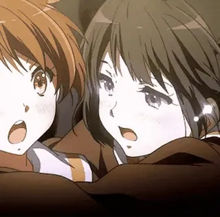 🤗 e30c5747 anime, dibujos animados, animación, amistad, chicas whatsapp sticker