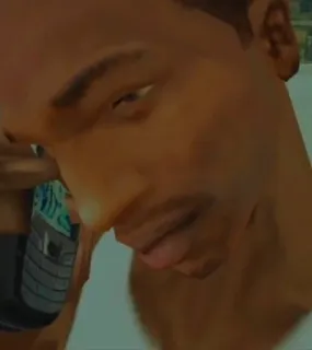 🚑 0b630a51 CJ Grand Theft Auto: San Andreas CJ, Grand Theft Auto, San Andreas, Video game, Personagem, Meme whatsapp sticker