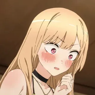 ๐ณ 01deca3b Marin Kitagawa My Dress-Up Darling anime, blush, embarrassed, cute, girl telegram sticker
