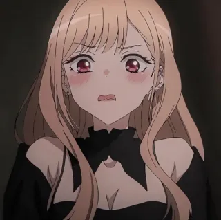 ๐ณ c9398644 Marin Kitagawa My Dress-Up Darling anime, cute, girl, worried, cosplay telegram sticker