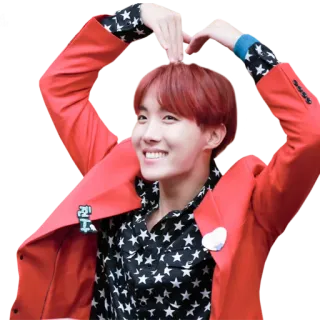 😍 43b9b9ae J-Hope J-Hope, BTS, K-pop, 韩语, 音乐, 偶像, 心 telegram sticker