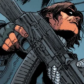 🛡 7334d6f8 Winter Soldier Cómic, Superhéroe, Arma, Pistola, Soldado, Marvel, Acción whatsapp sticker