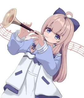 🥳 6c7a98b4 Gadis anime, Terompet, Musik, Lucu, Kartun, Karakter whatsapp sticker