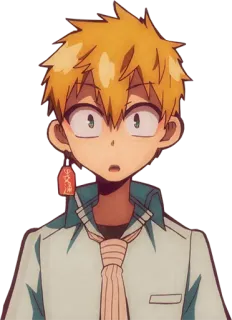 😟 82fd61bc Minamoto Kou Toilet-Bound Hanako-kun Anime, Blond, Jeugd, School telegram sticker