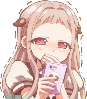 ☺️ b90022d3 Nene Yashiro Toilet-bound Hanako-kun Anime, schoolmeisje, huilen, schattig, verdrietig telegram sticker