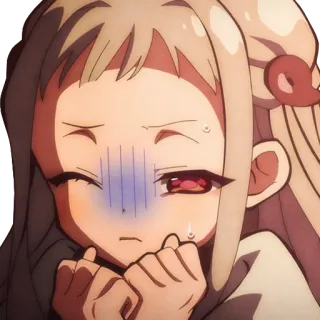 😷 70cefe8b Nene Yashiro Toilet-bound Hanako-kun 애니메이션, 만화, 걱정, 귀여운, 야시로 네네, 지박소년 하나코 군, 캐릭터 telegram sticker