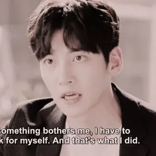 🚬 024c806b something bothers me, I have to k for myself. And that's what I did. uomo, coreano, attore, espressione, parlando telegram sticker