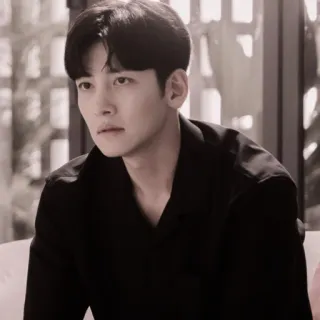 🚬 346c154e uomo, coreano, attore, ritratto, asiatico, camicia nera telegram sticker