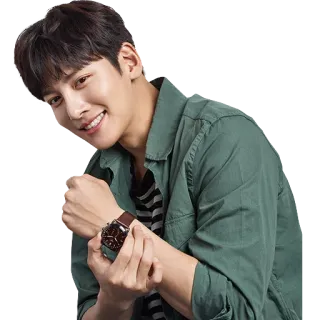 😁 06313065 남자, 배우, 한국인, 유명인, 미소, 시계, 캐주얼 telegram sticker