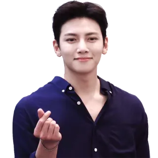 ❤️ 46c18a98 사람, 배우, 한국인, 남성, 손가락 하트, 웃음 telegram sticker