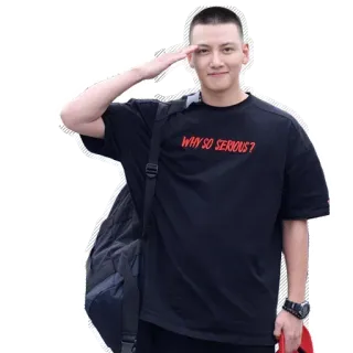 😉 56fae094 WHY SO SERIOUS? pria, serius, pertanyaan, kaus whatsapp sticker