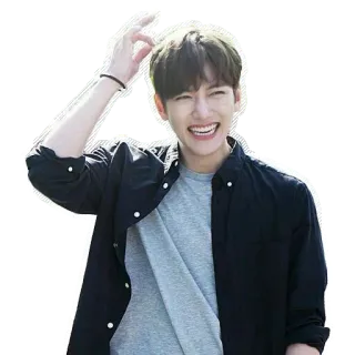 🤣 5b268ff5 pria, tersenyum, kasual, bahagia, korea whatsapp sticker