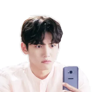 😠 ee7db700 pria, korea, aktor, selfie, bingung whatsapp sticker