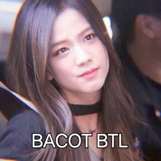 🍭 0f69fce7 BACOT BTL kpop, jisoo, blackpink, meme, teks, ekspresi telegram sticker