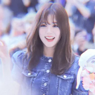 🍭 3fd91bbf wanita, potret, tersenyum, jaket denim, orang, ceria telegram sticker