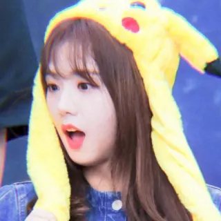 🍭 5935a43f orang, cewek, imut, Pikachu, topi, korea telegram sticker