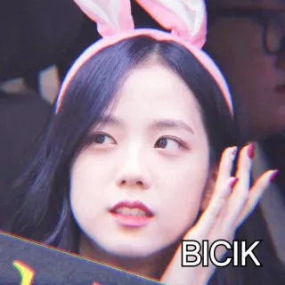 🍭 97d6e07f BICIK wanita, telinga kelinci, potret, asia, imut, gadis, kecantikan, gaya telegram sticker