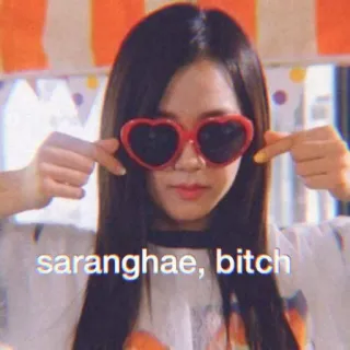 🍭 c54770a2 saranghae, bitch kpop, saranghae, cinta, hati telegram sticker