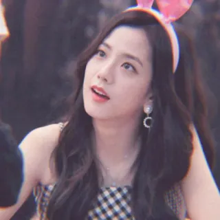 🍭 e86d7f8b Jisoo jisoo, kpop, blackpink, idol, penyanyi, telinga kelinci telegram sticker