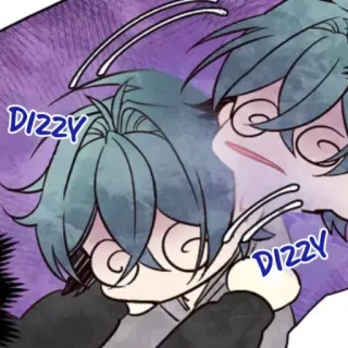 🍭 ff0f80a2 Dizzy dizzy, cartoon, motion, anime, comic, character telegram sticker