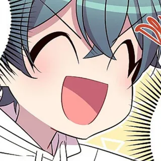 🫐 372d4312 Аниме, Манга, Милый, Счастливый, Улыбка, Мультфильм whatsapp sticker