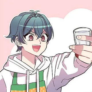 🫐 4287c51c Аниме, Мультфильм, Каваий, Манга, Милый, Счастливый, Фартук, Напиток whatsapp sticker