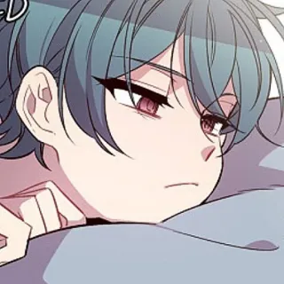 🫐 576eba7b Аниме, Манга, Персонаж, Грустный, Уставший, Портрет whatsapp sticker