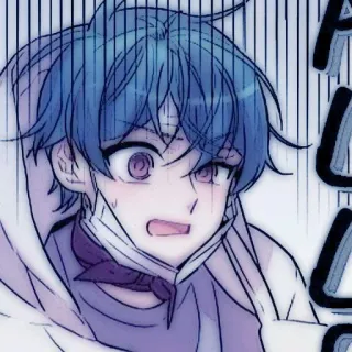 🤖 6112918c Anime, Manga, Cartoon, Junge, Teenager, verängstigt telegram sticker