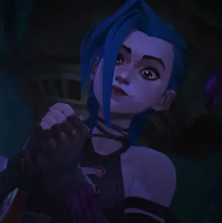 🌀 31d7acc8 Jinx Arcane Arkan, Jinx, League of Legends, Videospiel, Charakter, Animiert telegram sticker