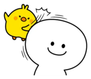 👊 549d2bf4 귀여운, 카와이, 만화, 노란 병아리, 행복한 얼굴, 미니멀, 이모티콘, 캐릭터 telegram sticker