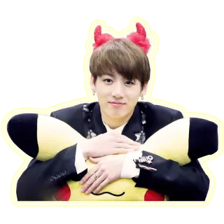 😊 3e275818 Jungkook kpop, penyanyi, idola, selebriti, orang, potret telegram sticker