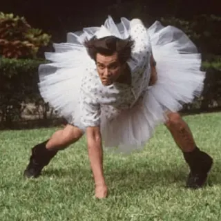 👗 100eae7b Ace Ventura Ace Ventura: Pet Detective Commedia, Tutù, Divertente, Attore, Jim Carrey telegram sticker