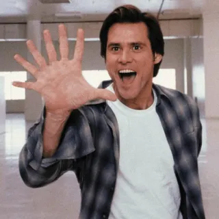 🖐 6546708e Jim Carrey attore, commedia, divertente, eccitato, celebrità telegram sticker