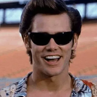 😎 c0d38c30 Ace Ventura Ace Ventura: Pet Detective commedia, detective, detective di animali, Jim Carrey, divertente telegram sticker