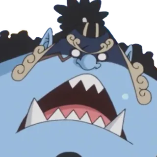 😲 2b0d38ae Jinbe One Piece Anime, Cartoon, Fischmensch, Groß, Blau, One Piece, Jinbei whatsapp sticker