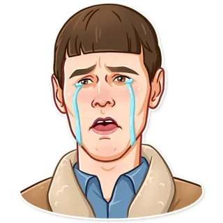 😭 21b954c0 Lloyd Christmas Dumb and Dumber ร้องไห้, เศร้า, ภาพยนตร์, ตลก, ดัมบ์ แอนด์ ดัมเบอร์, ลอยด์ คริสต์มาส telegram sticker