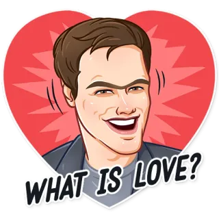 💔 259eec9c WHAT IS LOVE? รัก, คำถาม, ผู้ชาย, หัวใจ, น่ารัก telegram sticker