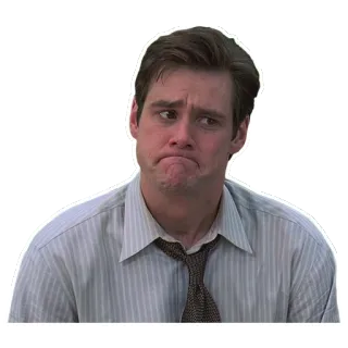 😞 f1df8304 Jim Carrey jim carrey, actor, sad, upset, expression whatsapp sticker