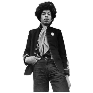 🤘 4c2b4733 Jimi Hendrix jimi hendrix, music, guitarist, rock, musician telegram sticker