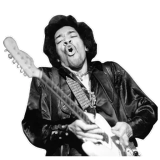 🤘 6c08b167 Jimi Hendrix Jimi Hendrix, guitarist, music, guitar, musician, rock, psychedelic rock telegram sticker