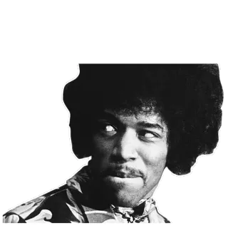 🤘 ccc0d176 Jimi Hendrix Jimi Hendrix, musician, guitarist, rock, music telegram sticker