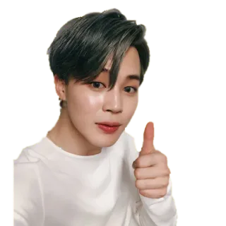 👍 0d2a5eed Jimin เคป็อป, บีทีเอส, นักร้อง, ยกนิ้วโป้ง, เพลงเกาหลี, จีมิน whatsapp sticker