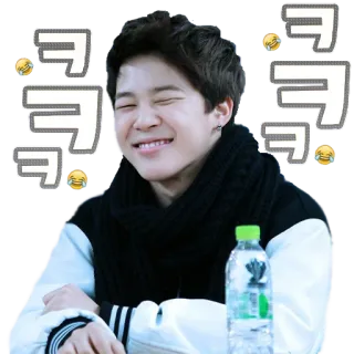 😂 f790e40d Jimin ㅋㅋㅋ kpop, เกาหลี, หัวเราะ, มีความสุข, 555 whatsapp sticker