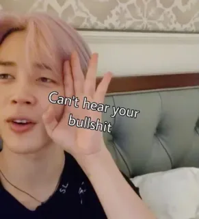 👂 9fcaf76f Can't hear your bullshit humor, meme, sarcasmo, ofensivo telegram sticker