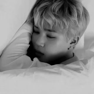 🖤 91dcc133 orang, tidur, potret, tempat tidur, bantal, monokrom telegram sticker
