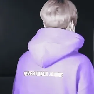 💉 02b26c94 NEVER WALK ALONE hoodie, clothing, text, never walk alone, fashion, casual telegram sticker