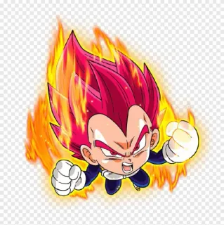 😡 a893be46 Vegeta Dragon Ball 베지터, 드래곤볼, 애니메이션, 만화, 카툰, 격투, 초사이어인, SD캐릭터 telegram sticker