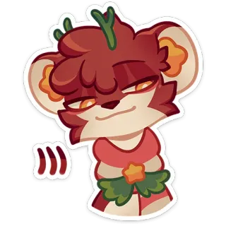 😏 2120110a cartoon, character, animal, mammal, furry, smile telegram sticker